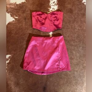 Altard State pink skirt set 
size XS top and bottom